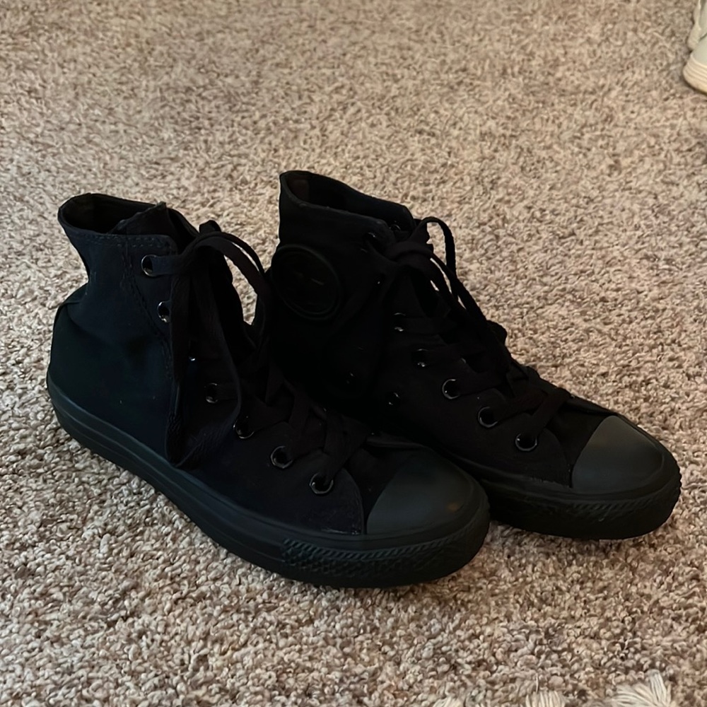Solid-black High Top Converse